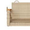 vidaXL b&eacute;zs polyrattan hintapad 109 x 62 x 40 cm