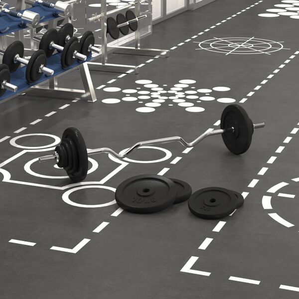 vidaXL &ouml;nt&ouml;ttvas &eacute;s kr&oacute;mozott ac&eacute;l s&uacute;lyz&oacute;r&uacute;d t&aacute;rcs&aacute;kkal 60 kg