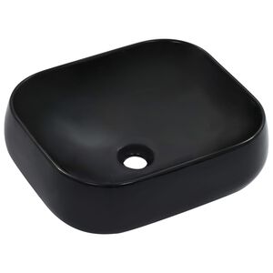 vidaXL fekete ker&aacute;mia mosd&oacute;kagyl&oacute; 44,5 x 39,5 x 14,5 cm