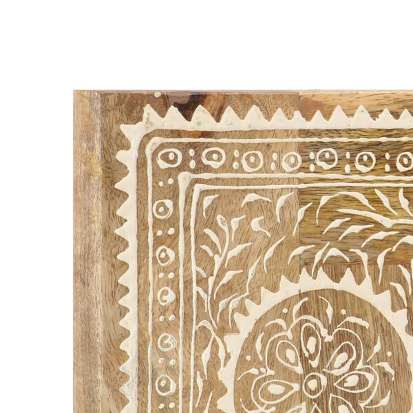 vidaXL kézzel festett tömör mangófa tükör 40 x 55 cm