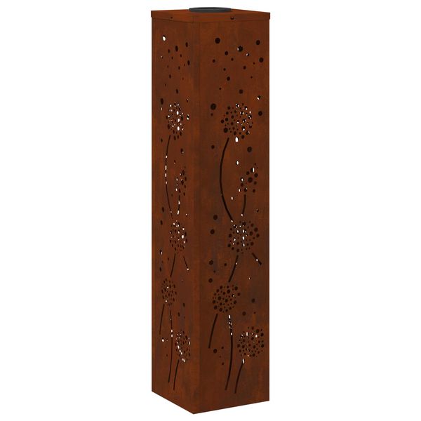 vidaXL Napelemmel műk&ouml;dő LED &ouml;sv&eacute;ny vil&aacute;g&iacute;t&aacute;s 2 pcs Rozsd&aacute;s