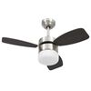 vidaXL s&ouml;t&eacute;tbarna mennyezeti ventil&aacute;tor l&aacute;mp&aacute;val/t&aacute;vir&aacute;ny&iacute;t&oacute;val 76 cm