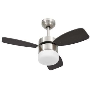vidaXL s&ouml;t&eacute;tbarna mennyezeti ventil&aacute;tor l&aacute;mp&aacute;val/t&aacute;vir&aacute;ny&iacute;t&oacute;val 76 cm