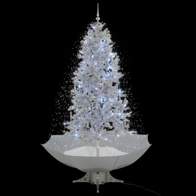 vidaXL fehér havazó karácsonyfa ernyő alakú talppal 190 cm