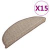 vidaXL 15 db barna l&eacute;pcsőszőnyeg 65x21x4 cm