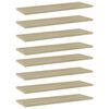 vidaXL 8 db sonoma-t&ouml;lgy sz&iacute;nű forg&aacute;cslap k&ouml;nyvespolc 60 x 20 x 1,5 cm