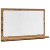 vidaXL k&eacute;zműves t&ouml;lgy szerelt fa t&uuml;kr&ouml;s f&uuml;rdőszobaszekr&eacute;ny 60x11x37 cm
