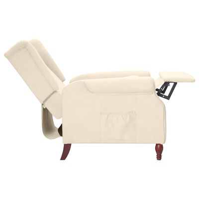 vidaXL krémszínű szövet állítható szék