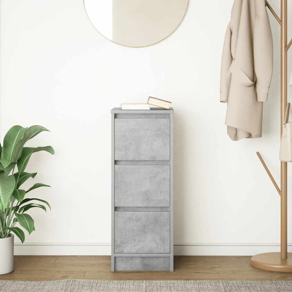 vidaXL betonsz&uuml;rke szerelt fa t&aacute;lal&oacute;szekr&eacute;ny 29,5x34x76 cm