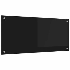 vidaXL Konyhai splashback Fekete 90 x 40 cm edzett &uuml;veg