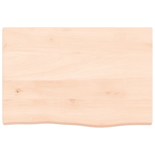 vidaXL kezeletlen t&ouml;m&ouml;r fa f&uuml;rdőszobai pult 60x40x(2-4) cm