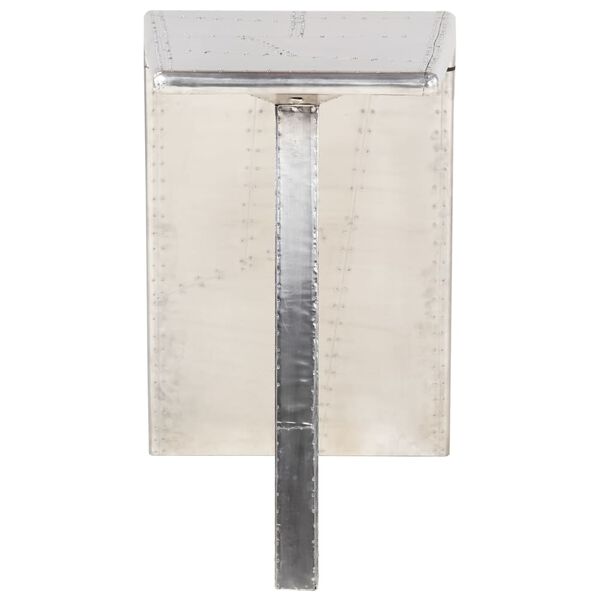 vidaXL ezüstszínű fém repülős asztal 112 x 50 x 76 cm