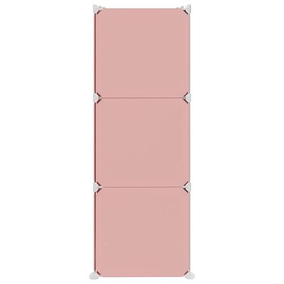 vidaXL rózsaszín polipropilén tárolókocka gyerekeknek 6 kockával