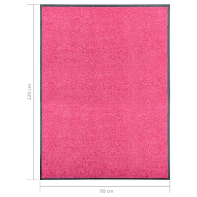 vidaXL rózsaszín kimosható lábtörlő 90 x 120 cm
