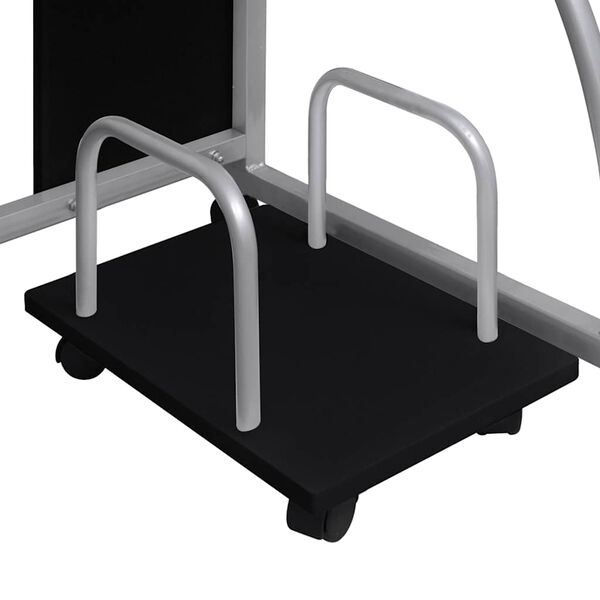 vidaXL fekete szerelt fa sz&aacute;m&iacute;t&oacute;g&eacute;pasztal 110 x 52 x 88,5 cm