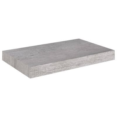 vidaXL 2 db betonszürke MDF lebegő fali polc 40 x 23 x 3,8 cm