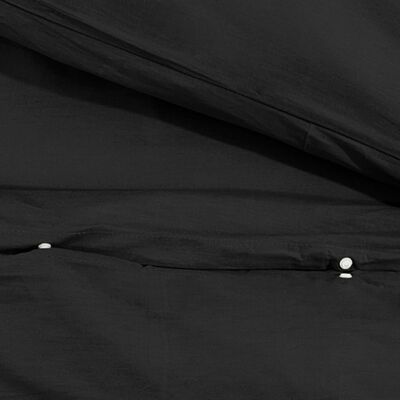 vidaXL fekete pamut ágyneműhuzat-garnitúra 200 x 200 cm