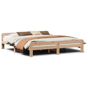 vidaXL t&ouml;m&ouml;r fenyőfa &aacute;gy matrac n&eacute;lk&uuml;l 200 x 200 cm