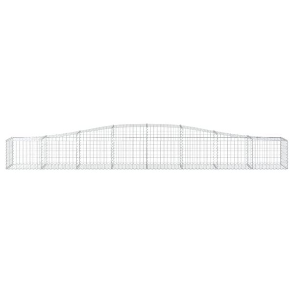 vidaXL 6 db &iacute;ves horganyzott vas gabion kos&aacute;r 400x50x40/60 cm