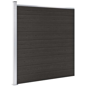 vidaXL fekete WPC ker&iacute;t&eacute;spanel 175 x 186 cm
