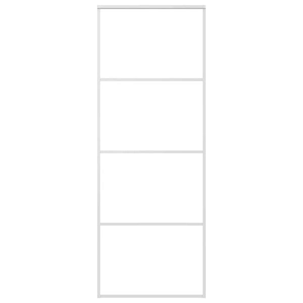 vidaXL fehér matt ESG üveg és alumínium tolóajtó 76 x 205 cm