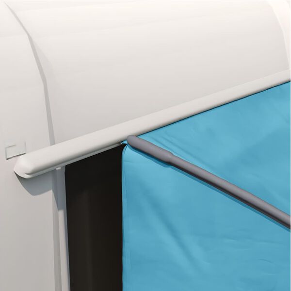 vidaXL Csomagt&eacute;rajt&oacute; s&aacute;tor tetővel K&eacute;k 194 x 180 x 210 cm taft