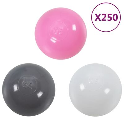 vidaXL rózsaszínű hercegnős játszósátor 250 labdával 133 x 140 cm