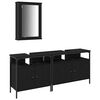 vidaXL F&uuml;rdőszobai Mosd&oacute;szekr&eacute;nyek 3 db Fekete 80 x 30 x 60 cm