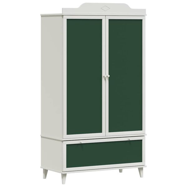 vidaXL Kr&eacute;t&aacute;val &Iacute;rt Dresser ROROS Feh&eacute;r 90 x 45 x 165 cm Faanyag