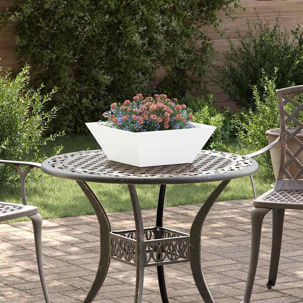 vidaXL Kerti cser&eacute;p 5 pcs Feh&eacute;r 40 x 40 x 15 cm Hidegen hengerelt ac&eacute;l