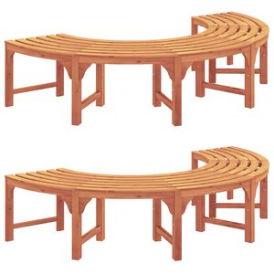 vidaXL Fa pad 2 pcs Term&eacute;szetes 160 x 80 x 45cm T&ouml;m&ouml;r Eukaliptusz Fa