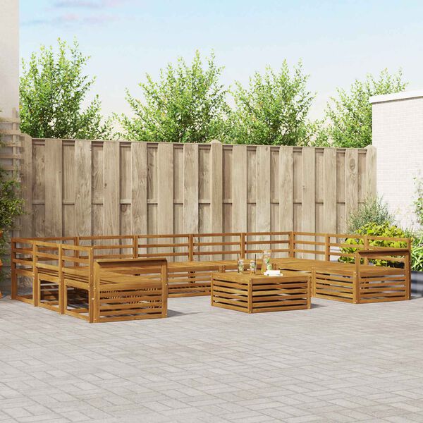 vidaXL &Uuml;lőgarnit&uacute;r&aacute;k 10 pcs Term&eacute;szetes T&ouml;m&ouml;r Ak&aacute;cfa