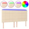vidaXL kr&eacute;msz&iacute;nű sz&ouml;vet LED-es fejt&aacute;mla 180x5x118/128 cm