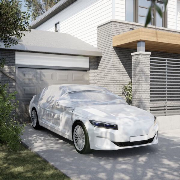 vidaXL ez&uuml;stsz&iacute;nű f&eacute;l aut&oacute;huzat kamp&oacute;kkal L