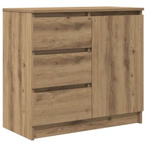 vidaXL k&eacute;zműves t&ouml;lgy szerelt fa t&aacute;lal&oacute;szekr&eacute;ny fi&oacute;kos 71x35x65 cm