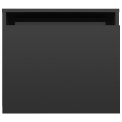 vidaXL magasfényű fekete forgácslap dohányzóasztal szett 100x48x40 cm