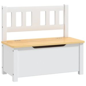vidaXL feh&eacute;r-b&eacute;zs MDF gyermek t&aacute;rol&oacute;pad 60 x 30 x 55 cm