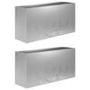 vidaXL Kerti cser&eacute;p 2 db Ez&uuml;st 100 x 20 x 49 cm Horganyzott Ac&eacute;l