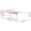 vidaXL fekete tölgy színű szerelt fa ágykeret matrac nélkül 75x190 cm
