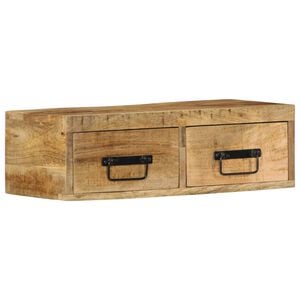 vidaXL t&ouml;m&ouml;r nyers mang&oacute;fa falra szerelhető TV-szekr&eacute;ny 60x30x19 cm