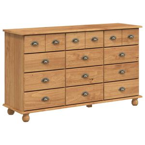 vidaXL Fi&oacute;kos Szekr&eacute;ny ASKIM Barna 79 x 40 x 133,5 cm T&ouml;m&ouml;r fenyőfa