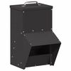 vidaXL Csirke etető Fekete 20 x 25 x 35 cm Hidegen Hengerelt Ac&eacute;l