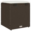 vidaXL 2 db barna polyrattan kerti szék párnával 40x40x43 cm