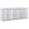 vidaXL Gabion emelt &aacute;gy 2 db 200 x 50 x 80 cm Horganyzott Ac&eacute;l Ez&uuml;st