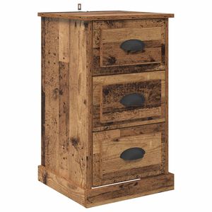 vidaXL &Eacute;jjeliszekr&eacute;ny fi&oacute;kkal &Ouml;reg fa 39 x 39 x 67,5 cm Faanyag