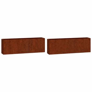 vidaXL 2 db rozsda sz&iacute;nű corten ac&eacute;l fali n&ouml;v&eacute;nytart&oacute; 53 x 10 x 17 cm
