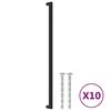 vidaXL 10 db fekete rozsdamentes ac&eacute;l szekr&eacute;nyfoganty&uacute; 480 mm