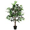 vidaXL Mű Ficus N&ouml;v&eacute;ny Z&ouml;ld 90 x 16 x 110 cm Sz&ouml;vet &eacute;s fa