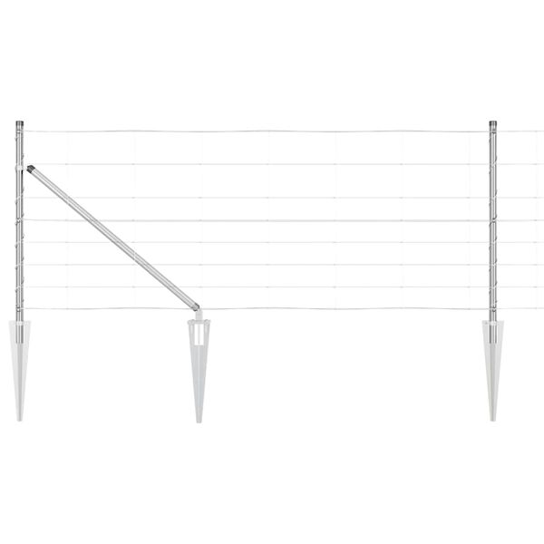 vidaXL Ker&iacute;t&eacute;soszlop Galvaniz&aacute;lt 50 x 0,8 m Ac&eacute;l