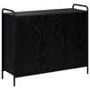 vidaXL Sz&eacute;f Fekete T&ouml;lgy 97 x 33 x 81 cm Szerelt Fa